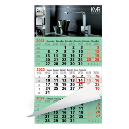 C 9 21 calendar 3 luni 3M business green